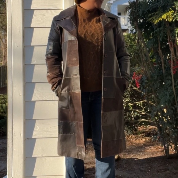 Leather Patchwork Jacket - Picture 1 of 7